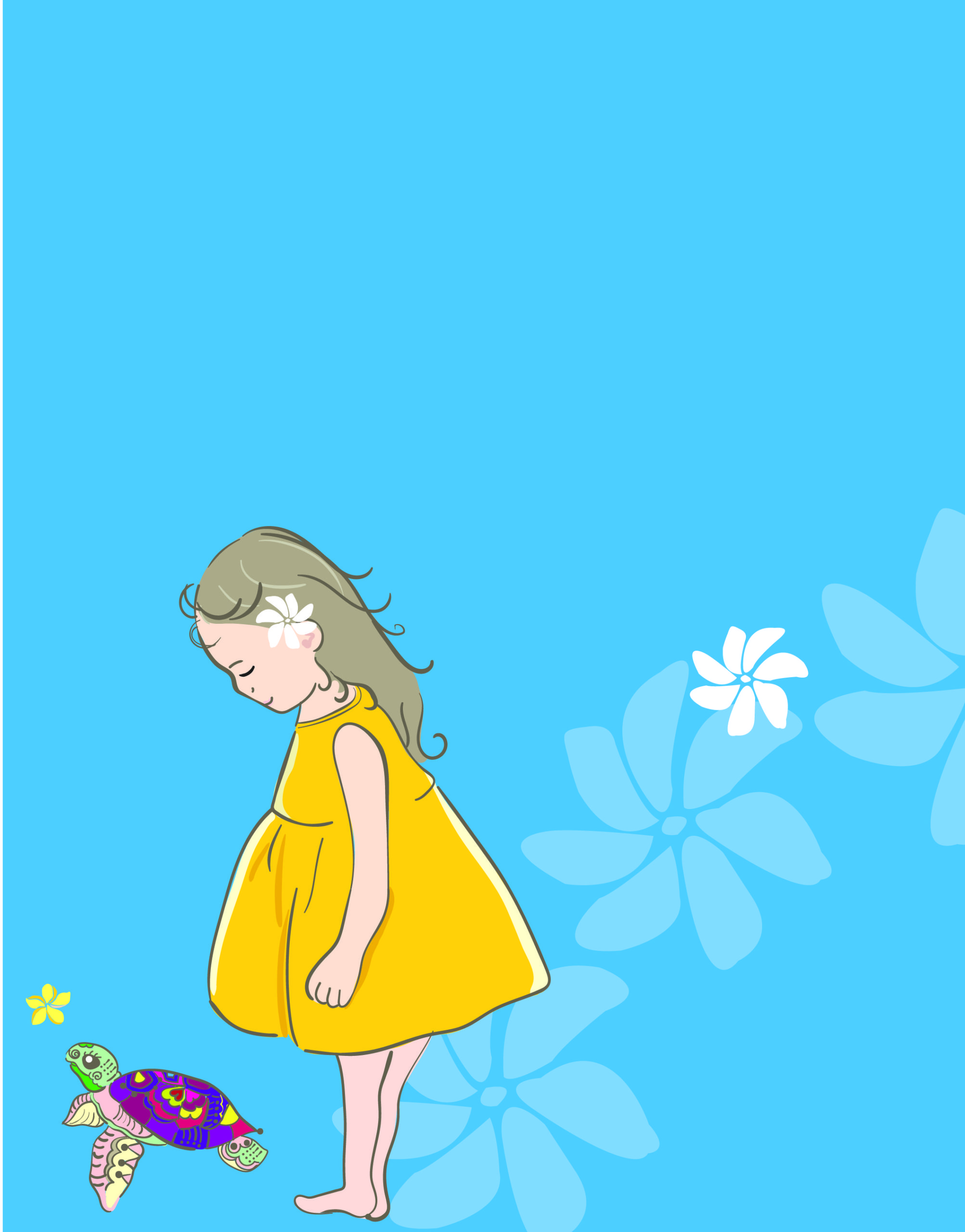 Honuとは ハワイ語でウミガメの事です イラスト まりえらんど